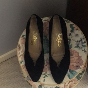 Ferragamo Suede Wedge